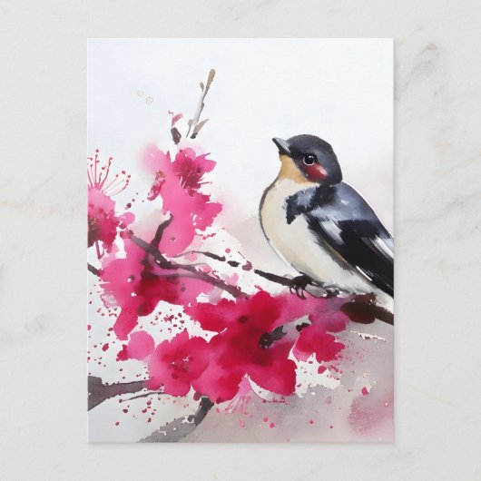 Bleekvogel, schilderij briefkaart (Voorkant)