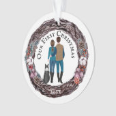 Bleemhond van blanke koppels ornament (voorkant)