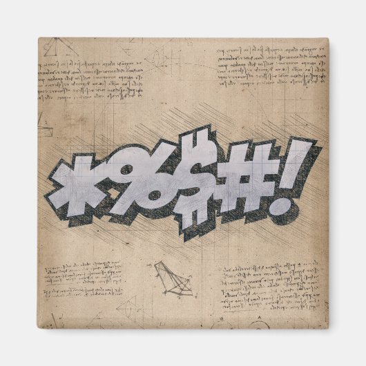 BLEEP!  stripboek Steampunk Pop Magneet (Voorkant)