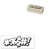 BLEEP!  stripboek Steampunk Pop Rubberstempel (Gestempeld)