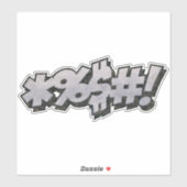 BLEEP!  stripboek Steampunk Pop Sticker (Vel)