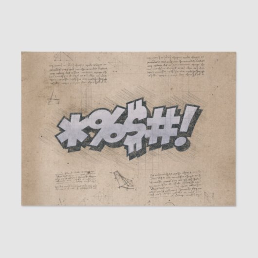 BLEEP!  stripboek Steampunk Pop Tissuepapier (Voorkant)