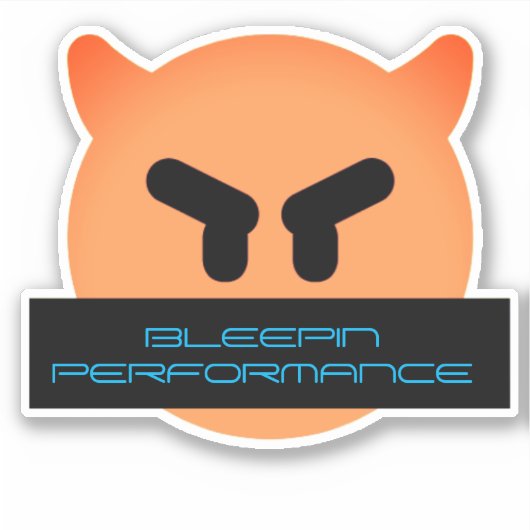 Bleepin Performance Logo Sticker (Voorkant)