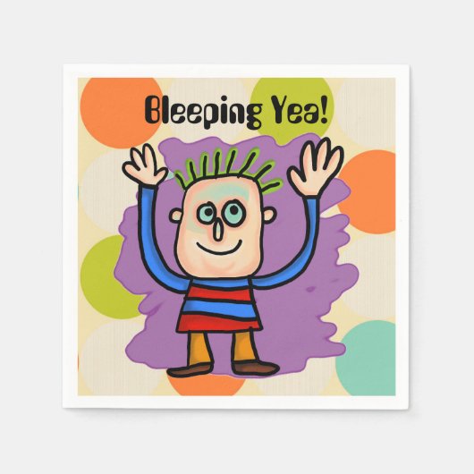 Bleeping Yea! Papier Napkin Servet (Voorkant)