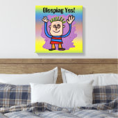 Bleeping Yea! Verpakking Canvas Afdruk (Insitu (Slaapkamer))