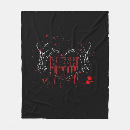 Blegh Breakdown, Skeleton Heart Hands, Emo Band, S Fleece Deken (Voorkant)