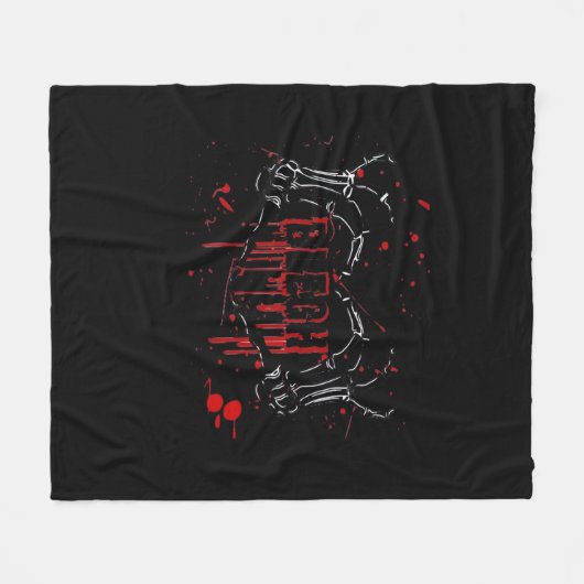 Blegh Breakdown, Skeleton Heart Hands, Emo Band, S Fleece Deken (Voorkant (Horizontaal))