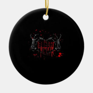 Blegh Breakdown, Skeleton Heart Hands, Emo Band, S Keramisch Ornament