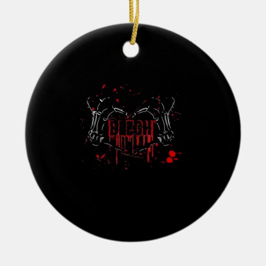 Blegh Breakdown, Skeleton Heart Hands, Emo Band, S Keramisch Ornament (Voorkant)