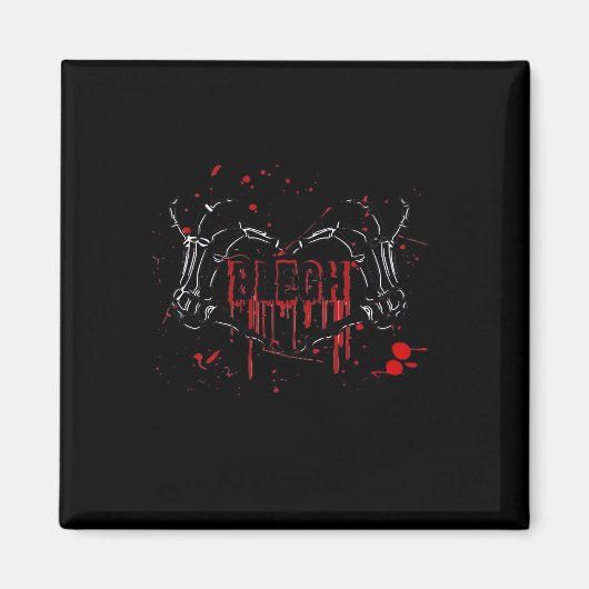 Blegh Breakdown, Skeleton Heart Hands, Emo Band, S Magneet (Voorkant)