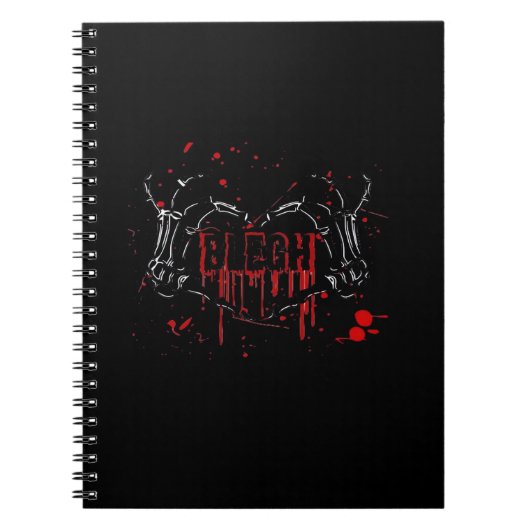 Blegh Breakdown, Skeleton Heart Hands, Emo Band, S Notitieboek (Voorkant)