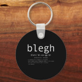 Blegh Definition Heavy Metal Head Metalcore Funny Sleutelhanger (Voorkant)