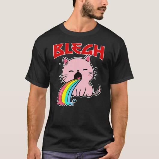 BLEGH Funny death metal cat shirt mosh-pit metalhe (Voorkant)