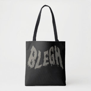 BLEGH Grappige Heavy Metal Metalcore Rockmuziek Tote Bag