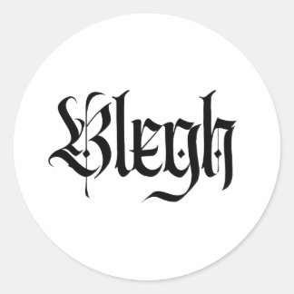 Blegh, metal, heavy metal, punk, metal muziek ronde sticker