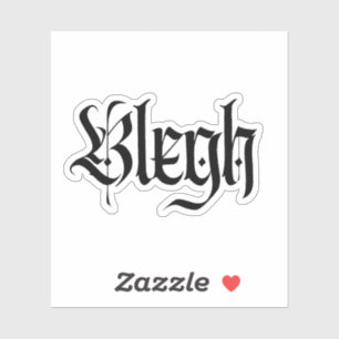 Blegh, metal, heavy metal, punk, metal muziek sticker