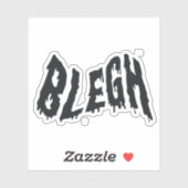 Blegh, metal, heavy metal, punk, metal muziek sticker (Vel)