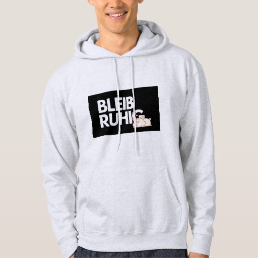 Bleib Ruhig Cute Sleeping Cat german Quote Hoodie (Voorkant)