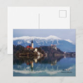 Blejski Otok Mountain, Slovenië Feestdagenkaart (Voorkant / Achterkant)