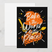 Blek de wereld grappig citaat| Kookliefdescadeau Feestdagenkaart (Voorkant / Achterkant)