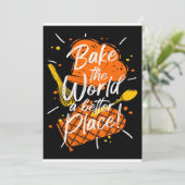 Blek de wereld grappig citaat| Kookliefdescadeau Feestdagenkaart (Staand voorkant)