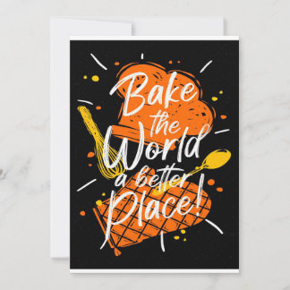 Blek de wereld grappig citaat| Kookliefdescadeau Feestdagenkaart