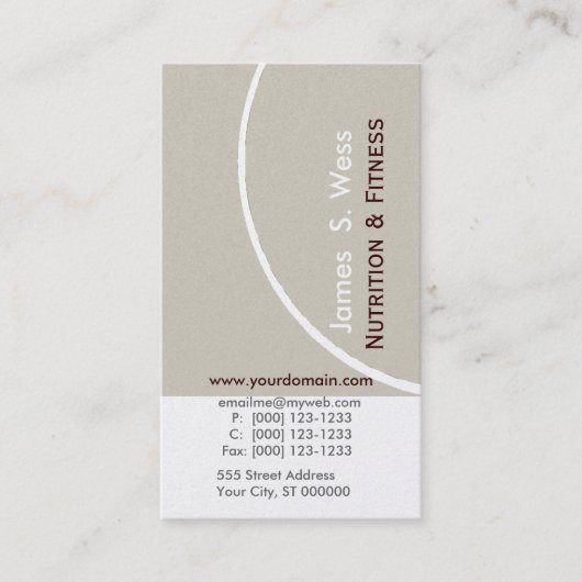 Bleke Abstracte, eenvoudige, unieke, professionele Visitekaartje (Voorkant)