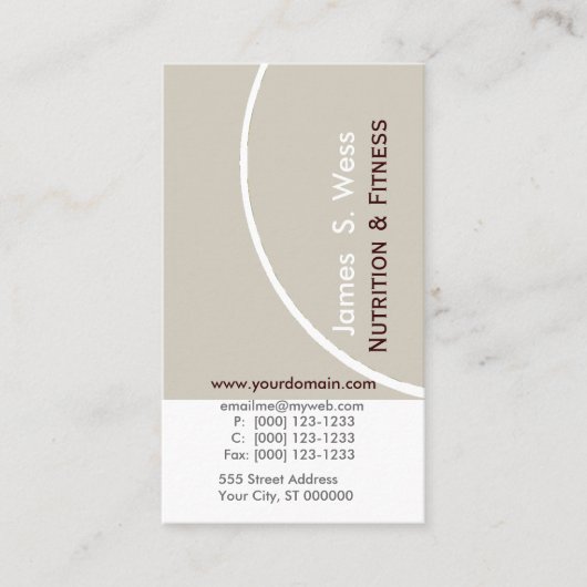 Bleke Abstracte, eenvoudige, unieke, professionele Visitekaartje (Voorkant)