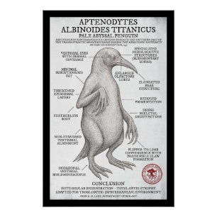 Bleke Abyssal Penguin (Miskatonic Antarctic Survey Perfect Poster