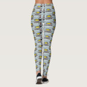 Bleke Aqua Figaro Car Pattern Figarations Leggings (Achterkant)