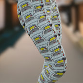 Bleke Aqua Figaro Car Pattern Figarations Leggings