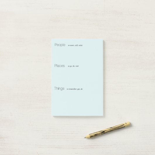 Bleke Aquamarijn Herinneringskussen Post-it® Notes (Op bureau)