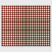 Bleke beige en rode plaid cadeaupapier (Vlak)