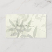 Bleke bladeren visitekaartje (Achterkant)