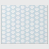Bleke blauw en witte zee schelpen cadeaupapier (Vlak)