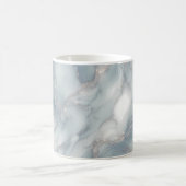 Bleke Blauw Marmeren Mok met Zilveren Aderen (Center)