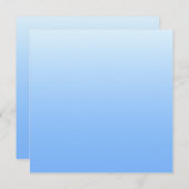 Bleke blauw ombre achtergrond bedankkaart (Voorkant / Achterkant)