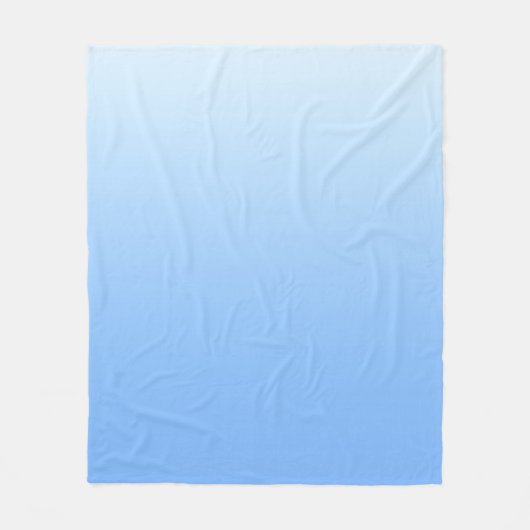 Bleke blauw ombre achtergrond fleece deken (Voorkant)