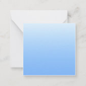 Bleke blauw ombre achtergrond notitiekaartje (Achterkant)