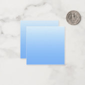 Bleke blauw ombre achtergrond notitiekaartje (Voorkant / Achterkant in situ)