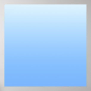 Bleke blauw ombre achtergrond poster
