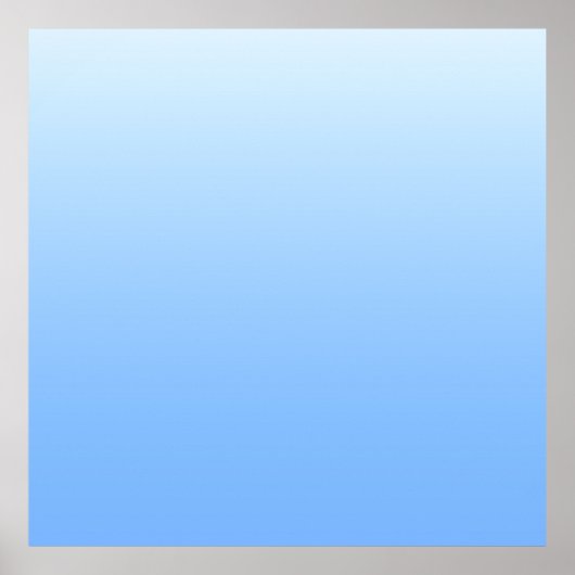 Bleke blauw ombre achtergrond poster (Voorkant)
