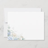 Bleke blauw-witte rozen bloemenbedankkaart bedankkaart (Achterkant)