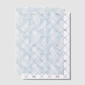 Bleke blauw-witte veren Vellum Overlay Uitnodigingen (Offset (Uitnodiging))