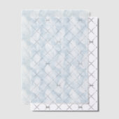 Bleke blauw-witte veren Vellum Overlay Vellum Uitnodigingen (Offset (Uitnodiging))