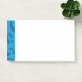 Bleke blauwdruk van leopard post-it® notes (Kantoor)