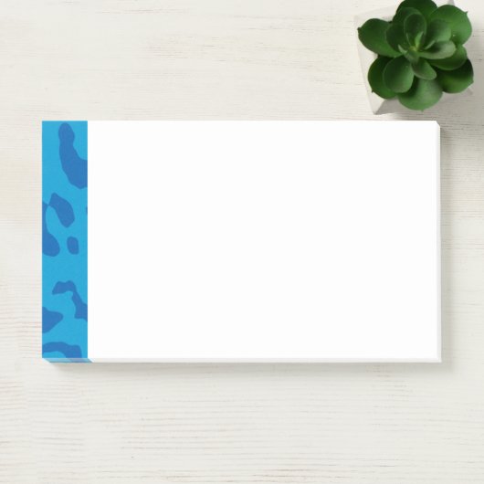 Bleke blauwdruk van leopard post-it® notes (Kantoor)
