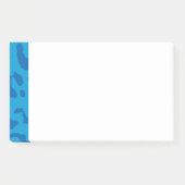 Bleke blauwdruk van leopard post-it® notes (Voorkant)