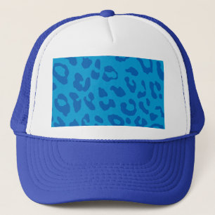 Bleke blauwdruk van leopard trucker pet