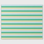 Bleke blauwe, Aqua Green en Beige strepen Cadeaupapier (Vlak)